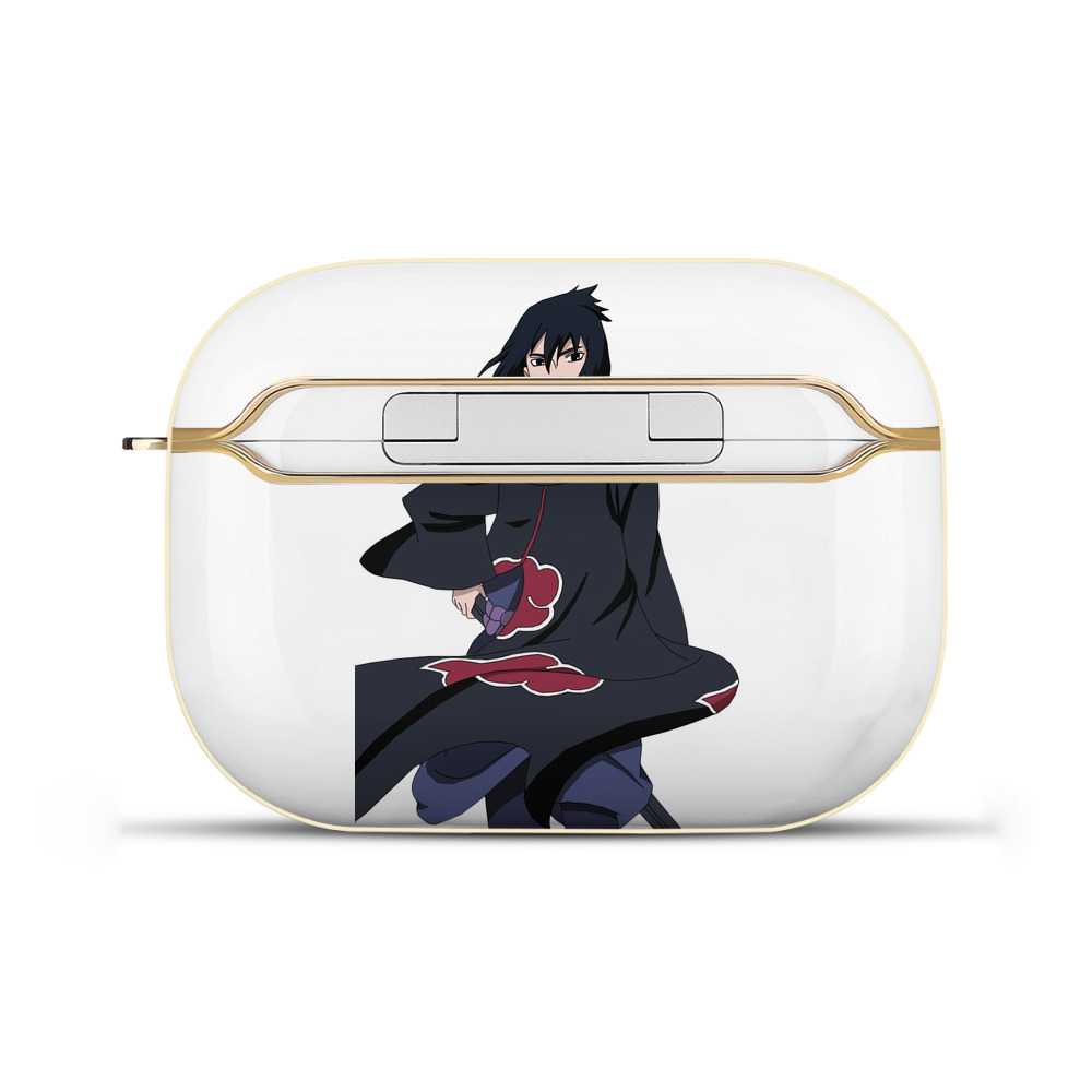 （画像用） NARUTO -ナルト- うちは サスケ Uchiha Sasuke 【AirPods Pro用】ハードシェル保護ケース｜耐衝撃・防指紋・カラビナ付き商品仕様