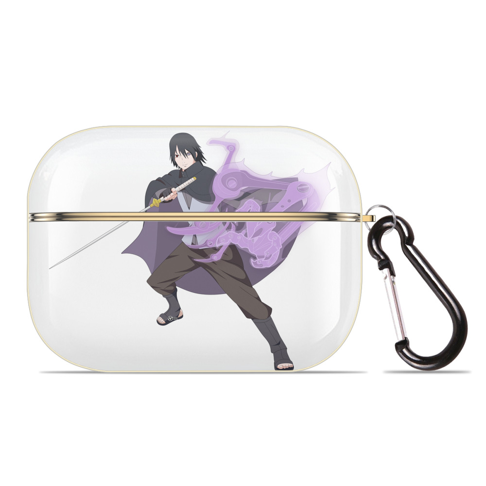 （画像用） NARUTO -ナルト- うちは サスケ Uchiha Sasuke 【AirPods Pro用】ハードシェル保護ケース｜耐衝撃・防指紋・カラビナ付き商品仕様