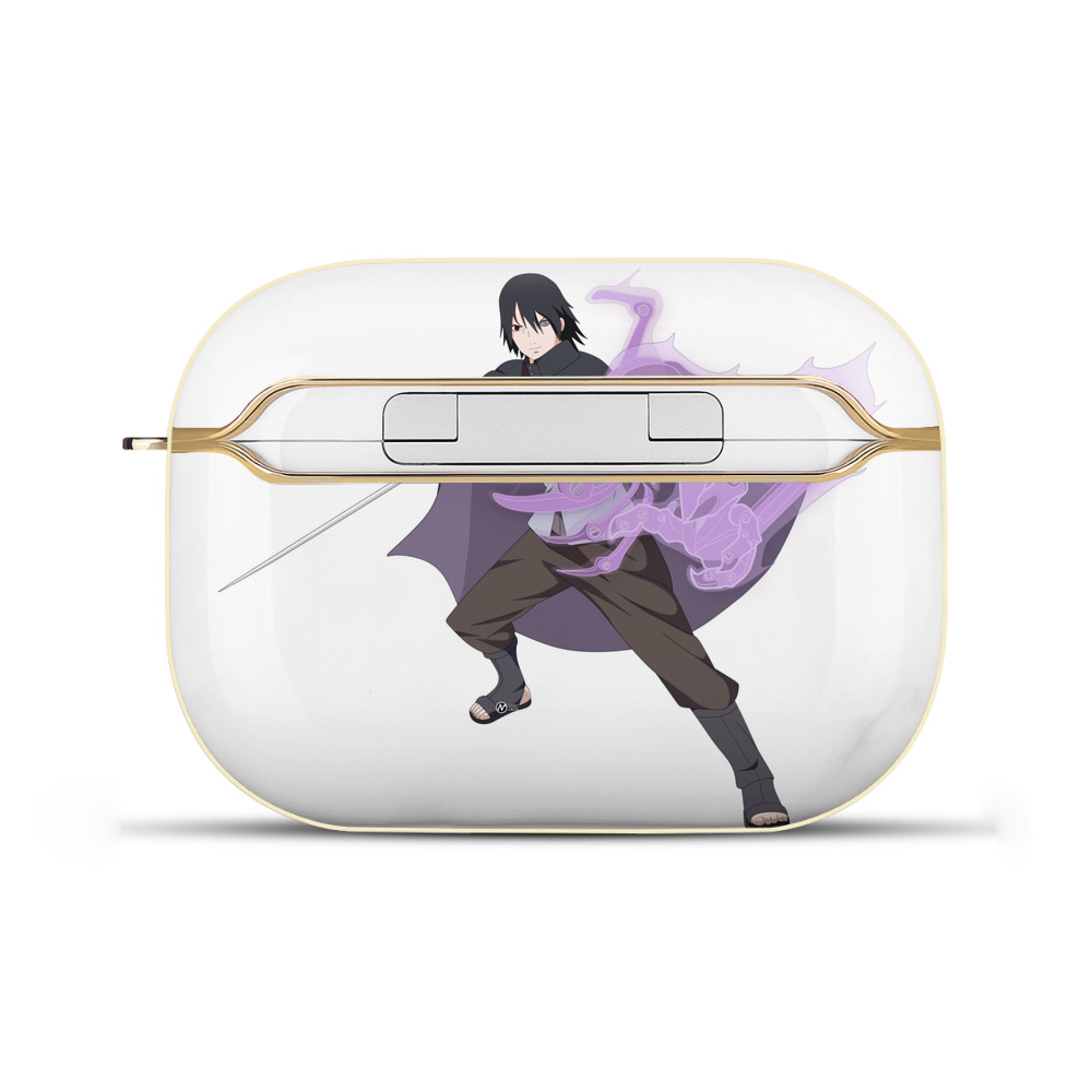 （画像用） NARUTO -ナルト- うちは サスケ Uchiha Sasuke 【AirPods Pro用】ハードシェル保護ケース｜耐衝撃・防指紋・カラビナ付き商品仕様