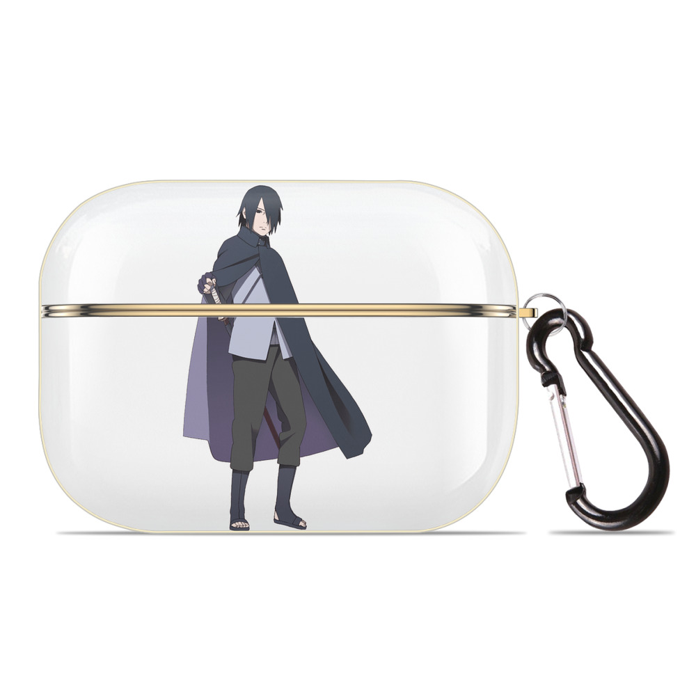 （画像用） NARUTO -ナルト- うちは サスケ Uchiha Sasuke 【AirPods Pro用】ハードシェル保護ケース｜耐衝撃・防指紋・カラビナ付き商品仕様