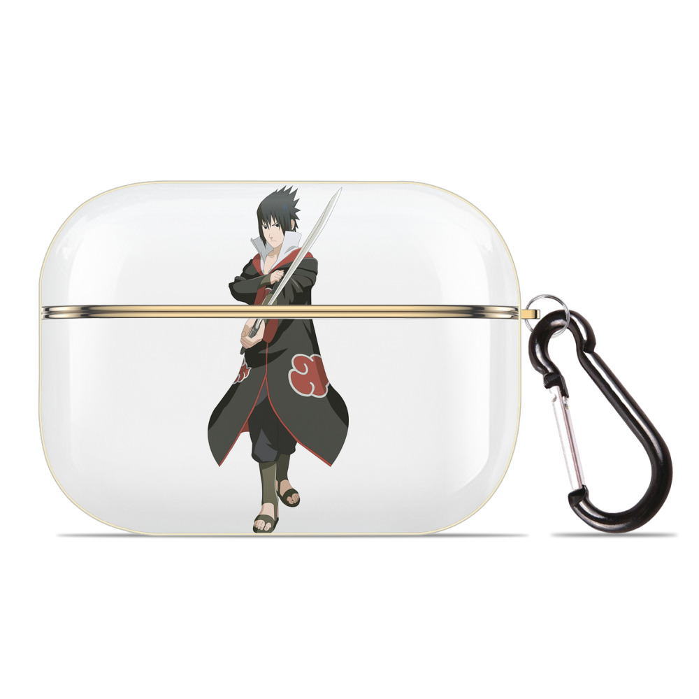 （画像用） NARUTO -ナルト- うちは サスケ Uchiha Sasuke 【AirPods Pro用】ハードシェル保護ケース｜耐衝撃・防指紋・カラビナ付き商品仕様