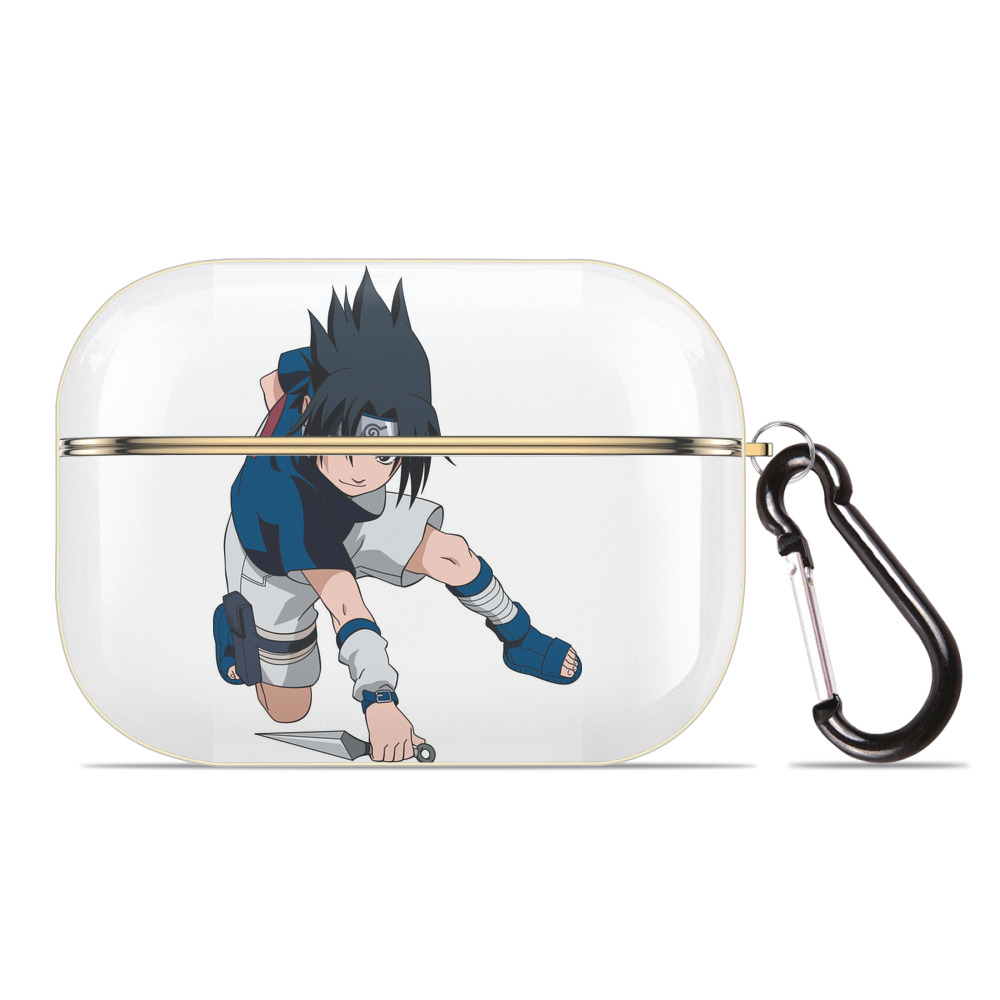 （画像用） NARUTO -ナルト- うちは サスケ Uchiha Sasuke 【AirPods Pro用】ハードシェル保護ケース｜耐衝撃・防指紋・カラビナ付き商品仕様
