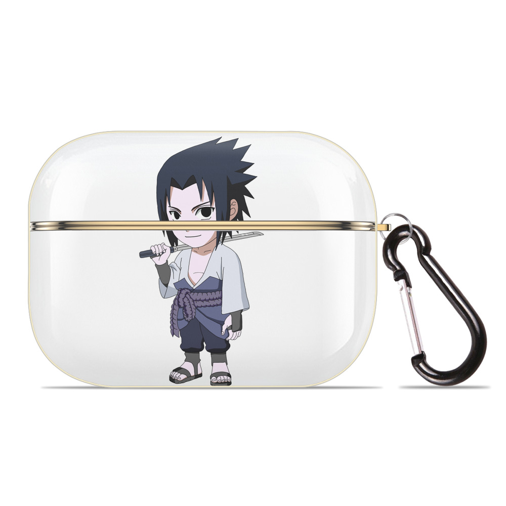 （画像用） NARUTO -ナルト- うちは サスケ Uchiha Sasuke 【AirPods Pro用】ハードシェル保護ケース｜耐衝撃・防指紋・カラビナ付き商品仕様