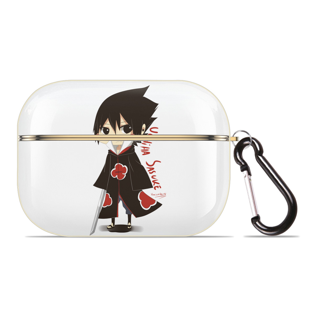 （画像用） NARUTO -ナルト- うちは サスケ Uchiha Sasuke 【AirPods Pro用】ハードシェル保護ケース｜耐衝撃・防指紋・カラビナ付き商品仕様