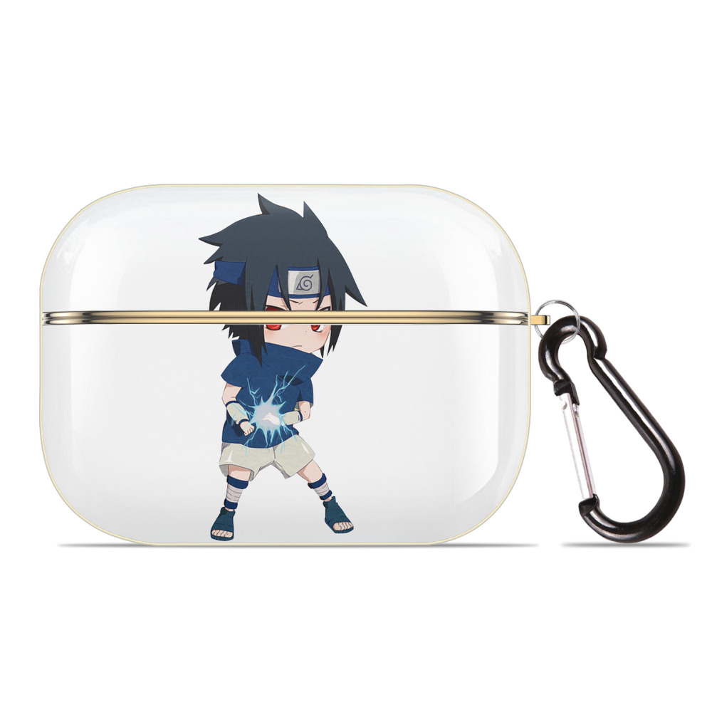 （画像用） NARUTO -ナルト- うちは サスケ Uchiha Sasuke 【AirPods Pro用】ハードシェル保護ケース｜耐衝撃・防指紋・カラビナ付き商品仕様