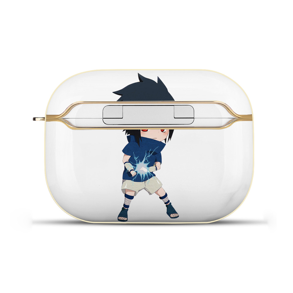 （画像用） NARUTO -ナルト- うちは サスケ Uchiha Sasuke 【AirPods Pro用】ハードシェル保護ケース｜耐衝撃・防指紋・カラビナ付き商品仕様