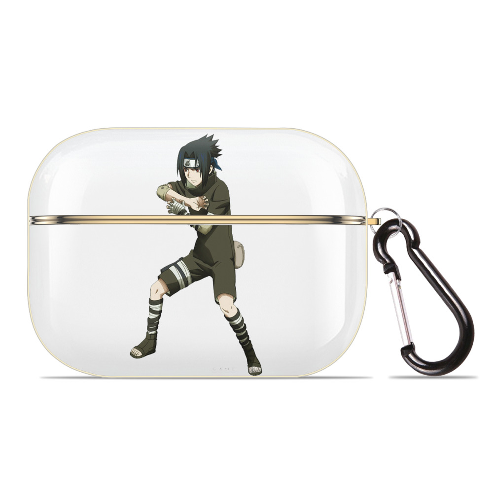（画像用） NARUTO -ナルト- うちは サスケ Uchiha Sasuke 【AirPods Pro用】ハードシェル保護ケース｜耐衝撃・防指紋・カラビナ付き商品仕様