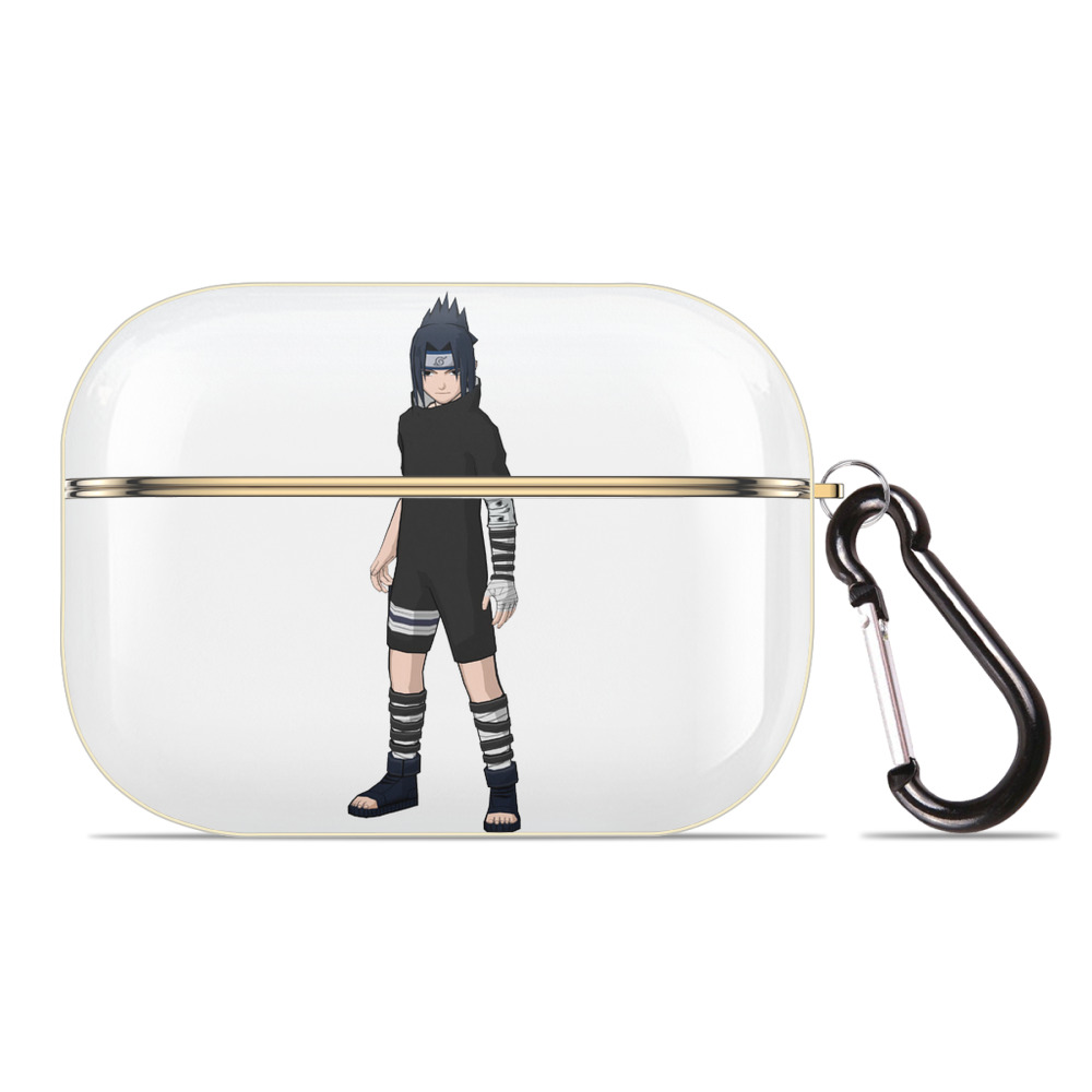 （画像用） NARUTO -ナルト- うちは サスケ Uchiha Sasuke 【AirPods Pro用】ハードシェル保護ケース｜耐衝撃・防指紋・カラビナ付き商品仕様