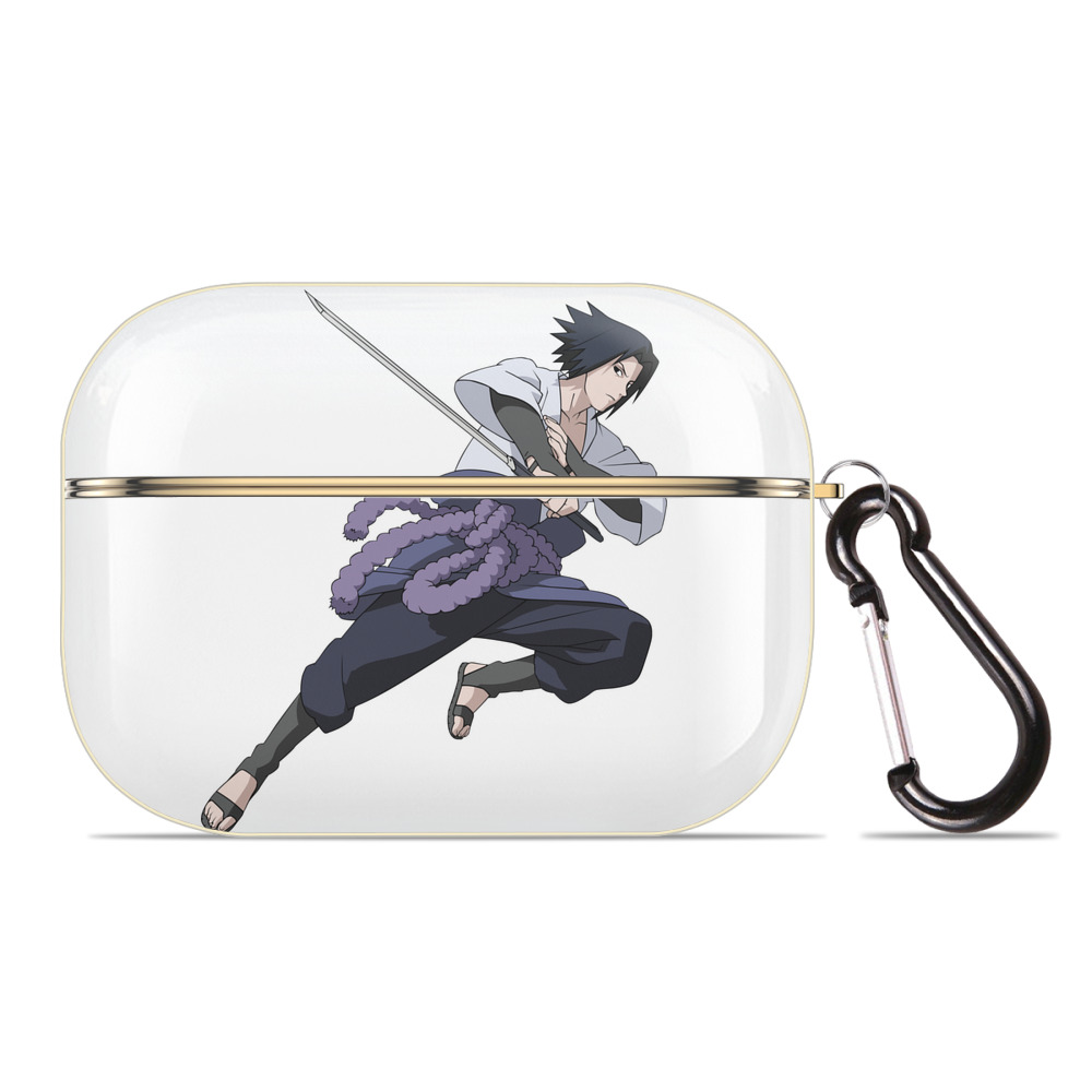 （画像用） NARUTO -ナルト- うちは サスケ Uchiha Sasuke 【AirPods Pro用】ハードシェル保護ケース｜耐衝撃・防指紋・カラビナ付き商品仕様