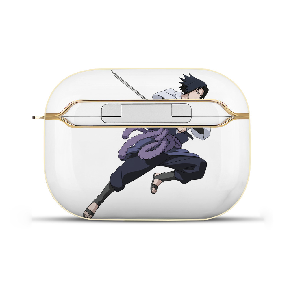 （画像用） NARUTO -ナルト- うちは サスケ Uchiha Sasuke 【AirPods Pro用】ハードシェル保護ケース｜耐衝撃・防指紋・カラビナ付き商品仕様