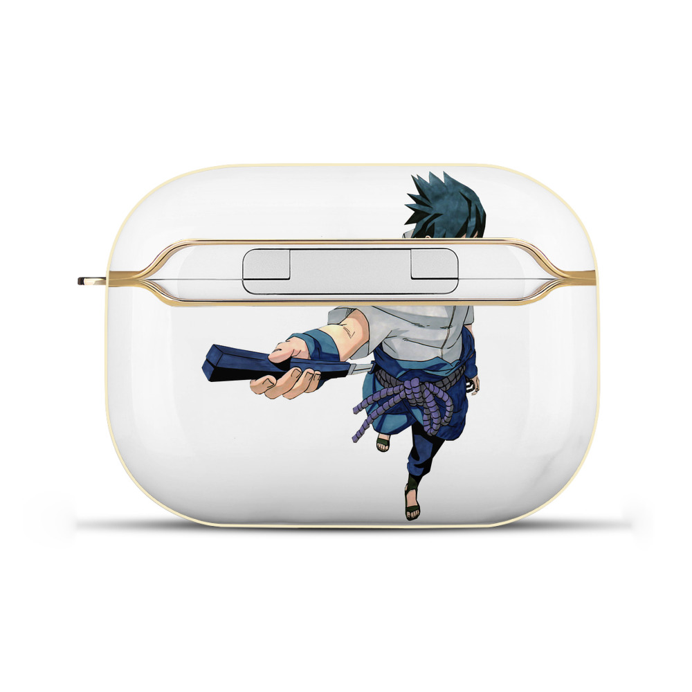 （画像用） NARUTO -ナルト- うちは サスケ Uchiha Sasuke 【AirPods Pro用】ハードシェル保護ケース｜耐衝撃・防指紋・カラビナ付き商品仕様