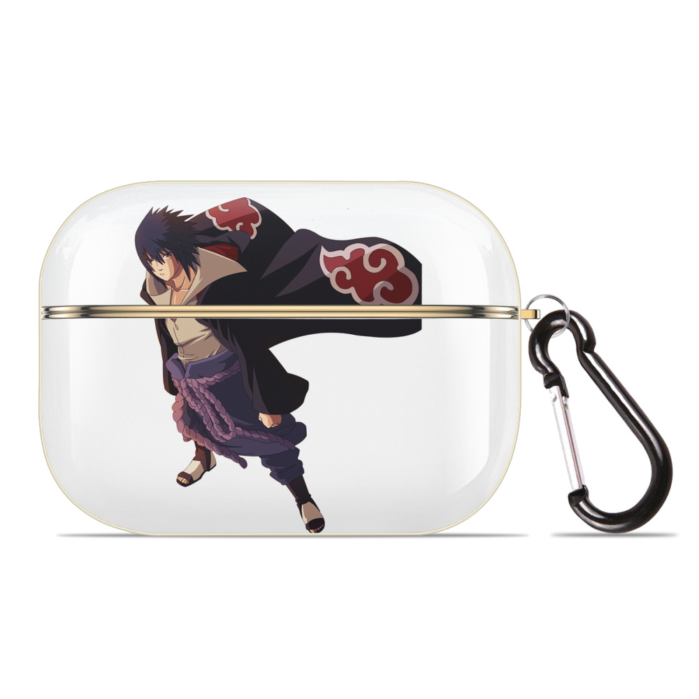（画像用） NARUTO -ナルト- うちは サスケ Uchiha Sasuke 【AirPods Pro用】ハードシェル保護ケース｜耐衝撃・防指紋・カラビナ付き商品仕様