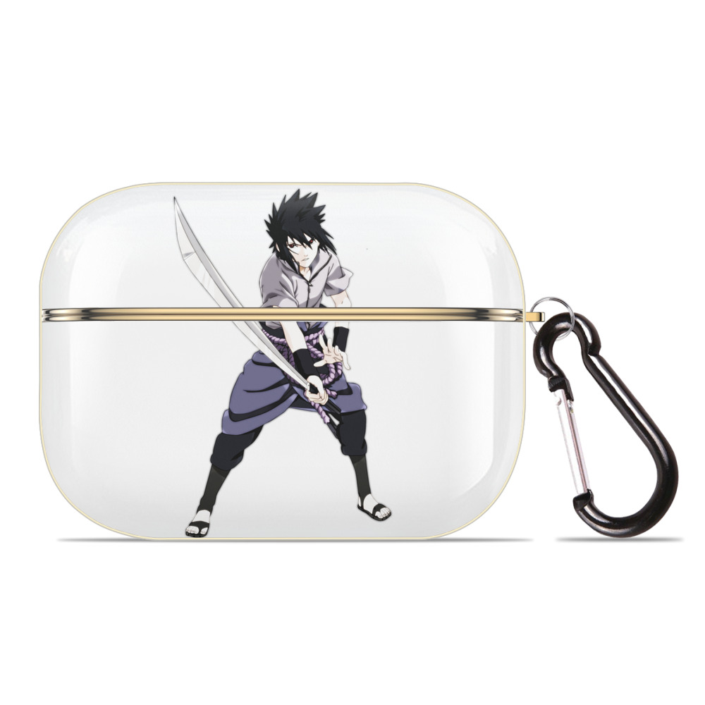 （画像用） NARUTO -ナルト- うちは サスケ Uchiha Sasuke 【AirPods Pro用】ハードシェル保護ケース｜耐衝撃・防指紋・カラビナ付き商品仕様