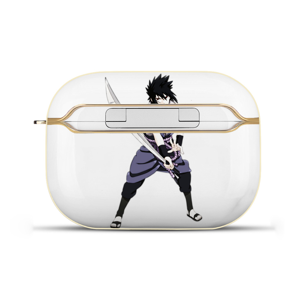 （画像用） NARUTO -ナルト- うちは サスケ Uchiha Sasuke 【AirPods Pro用】ハードシェル保護ケース｜耐衝撃・防指紋・カラビナ付き商品仕様
