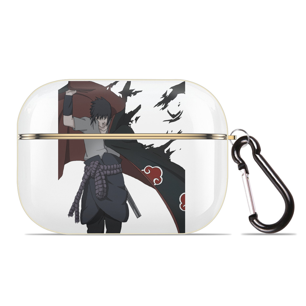 （画像用） NARUTO -ナルト- うちは サスケ Uchiha Sasuke 【AirPods Pro用】ハードシェル保護ケース｜耐衝撃・防指紋・カラビナ付き商品仕様