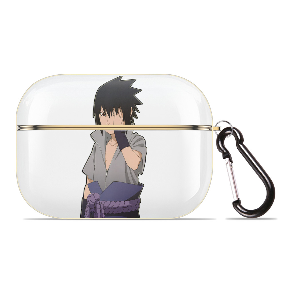（画像用） NARUTO -ナルト- うちは サスケ Uchiha Sasuke 【AirPods Pro用】ハードシェル保護ケース｜耐衝撃・防指紋・カラビナ付き商品仕様