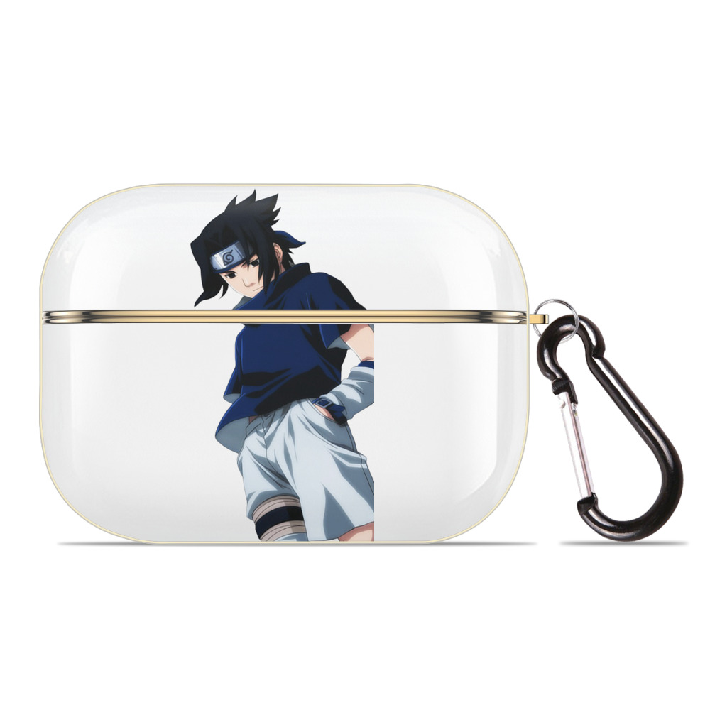 （画像用） NARUTO -ナルト- うちは サスケ Uchiha Sasuke 【AirPods Pro用】ハードシェル保護ケース｜耐衝撃・防指紋・カラビナ付き商品仕様