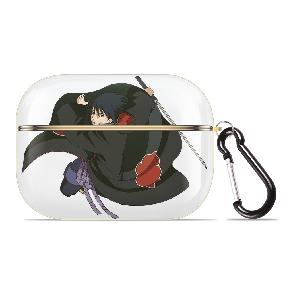（画像用） NARUTO -ナルト- うちは サスケ Uchiha Sasuke 【AirPods Pro用】ハードシェル保護ケース｜耐衝撃・防指紋・カラビナ付き商品仕様