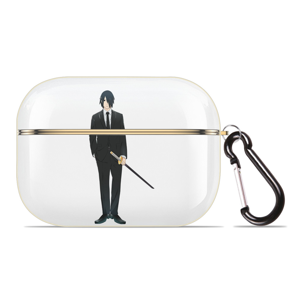 （画像用） NARUTO -ナルト- うちは サスケ Uchiha Sasuke 【AirPods Pro用】ハードシェル保護ケース｜耐衝撃・防指紋・カラビナ付き商品仕様