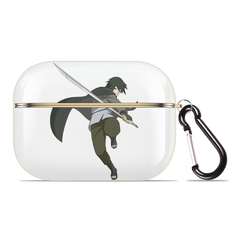 （画像用） NARUTO -ナルト- うちは サスケ Uchiha Sasuke 【AirPods Pro用】ハードシェル保護ケース｜耐衝撃・防指紋・カラビナ付き商品仕様