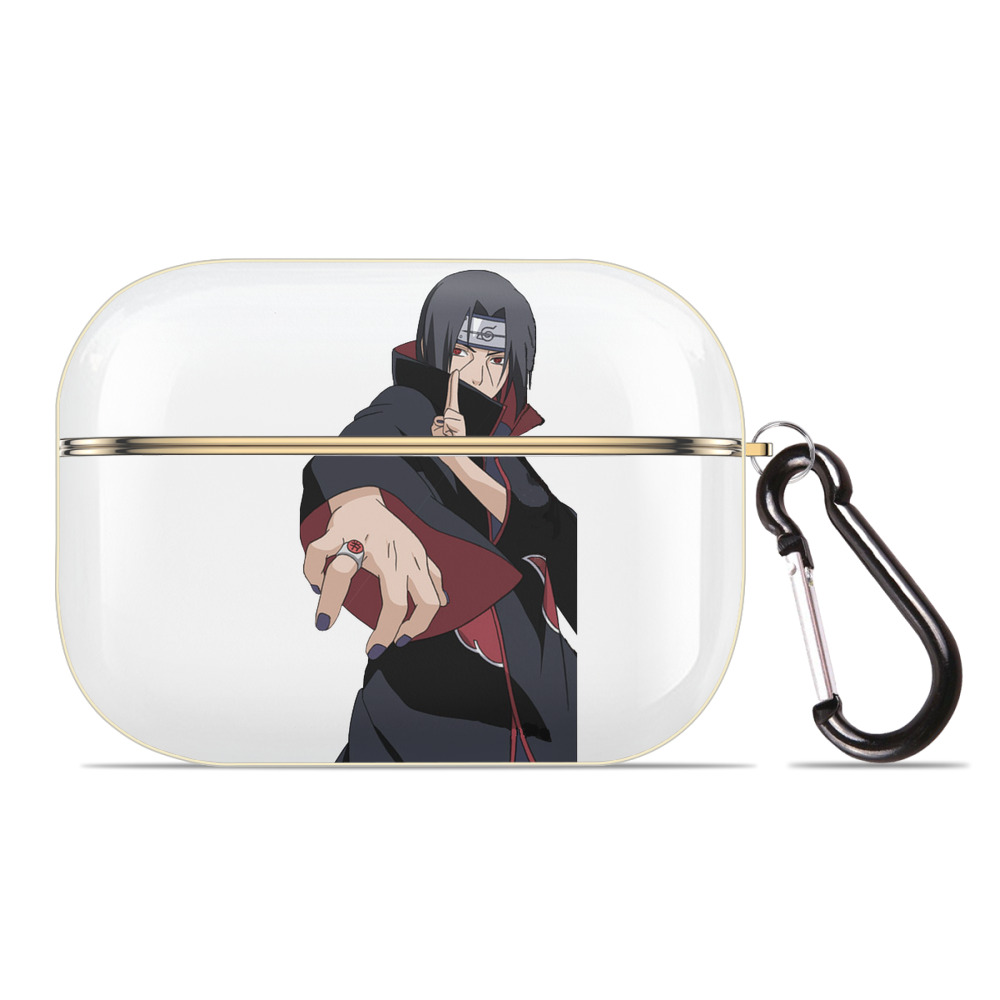 （画像用） NARUTO -ナルト- うちは イタチ Uchiha Itachi 【AirPods Pro用】ハードシェル保護ケース｜耐衝撃・防指紋・カラビナ付き商品仕様