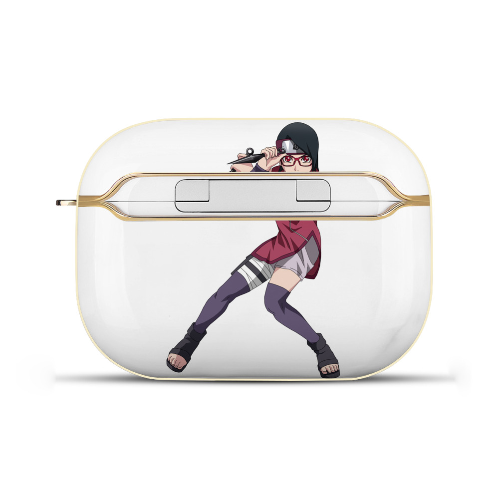 （画像用） NARUTO -ナルト- うちは サラダ Uchiha Sarada 【AirPods Pro用】ハードシェル保護ケース｜耐衝撃・防指紋・カラビナ付き商品仕様