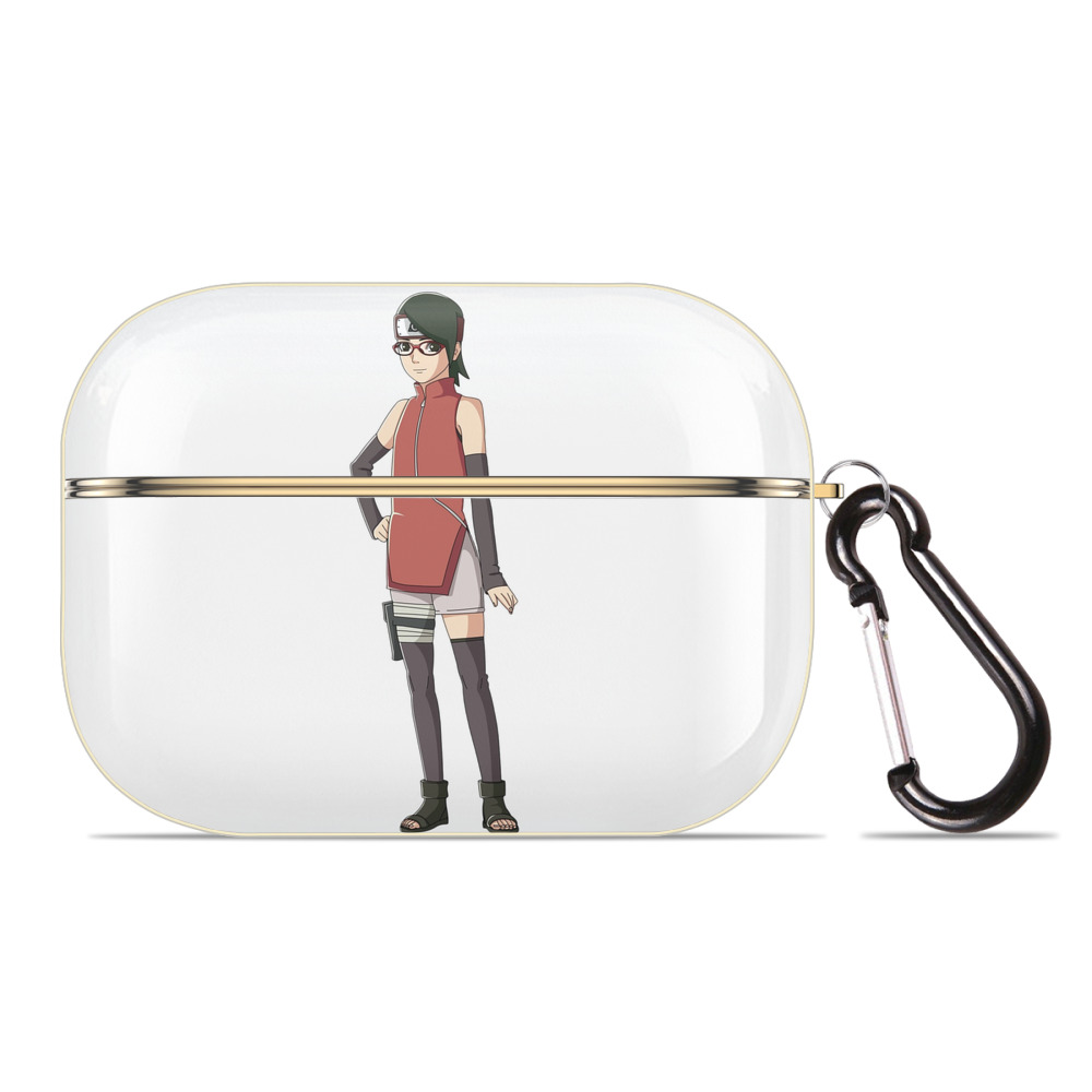 （画像用） NARUTO -ナルト- うちは サラダ Uchiha Sarada 【AirPods Pro用】ハードシェル保護ケース｜耐衝撃・防指紋・カラビナ付き商品仕様