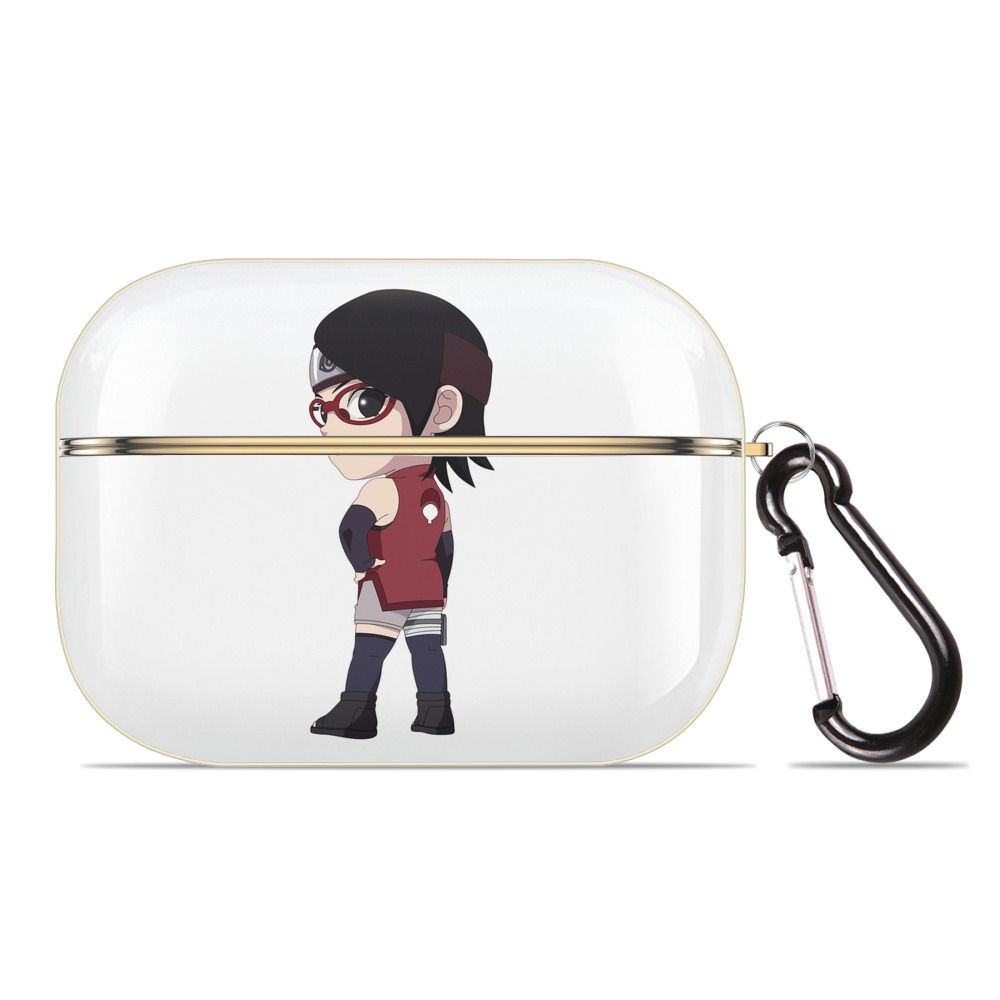 （画像用） NARUTO -ナルト- うちは サラダ Uchiha Sarada 【AirPods Pro用】ハードシェル保護ケース｜耐衝撃・防指紋・カラビナ付き商品仕様