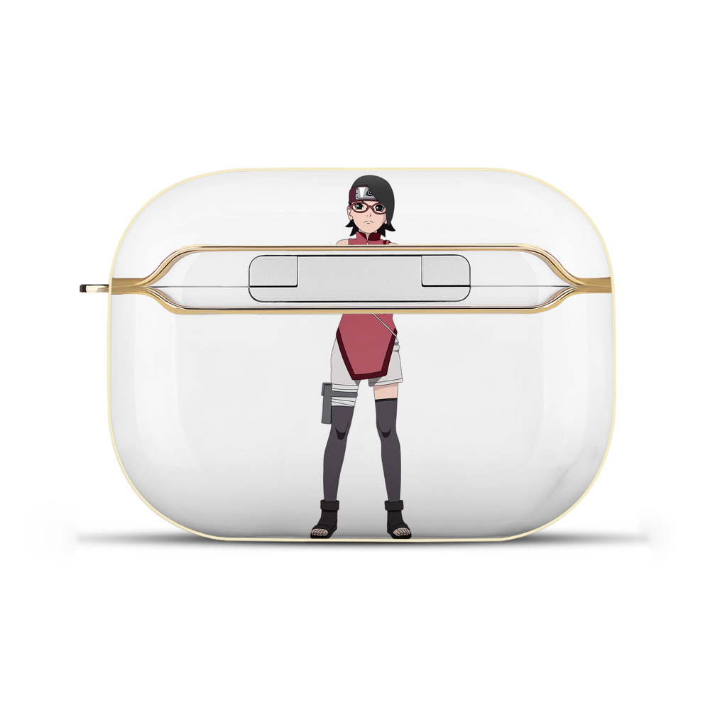 （画像用） NARUTO -ナルト- うちは サラダ Uchiha Sarada 【AirPods Pro用】ハードシェル保護ケース｜耐衝撃・防指紋・カラビナ付き商品仕様