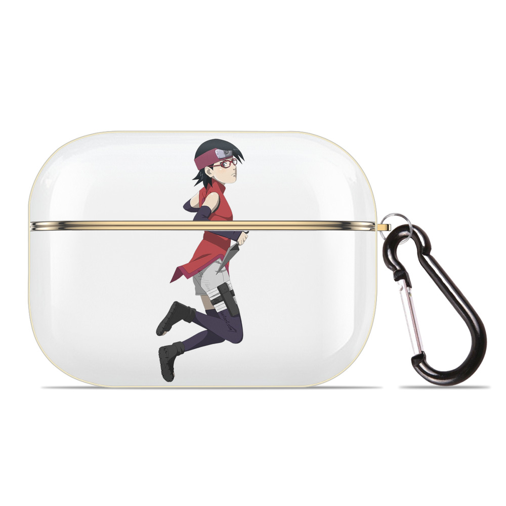 （画像用） NARUTO -ナルト- うちは サラダ Uchiha Sarada 【AirPods Pro用】ハードシェル保護ケース｜耐衝撃・防指紋・カラビナ付き商品仕様