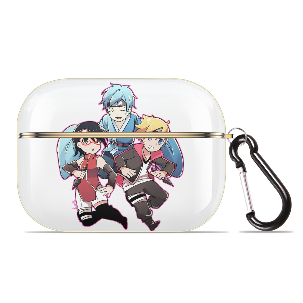 （画像用） NARUTO -ナルト- うちは サラダ Uchiha Sarada 【AirPods Pro用】ハードシェル保護ケース｜耐衝撃・防指紋・カラビナ付き商品仕様