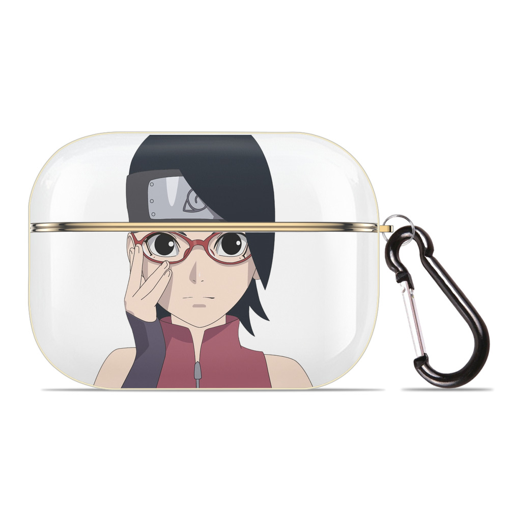 （画像用） NARUTO -ナルト- うちは サラダ Uchiha Sarada 【AirPods Pro用】ハードシェル保護ケース｜耐衝撃・防指紋・カラビナ付き商品仕様