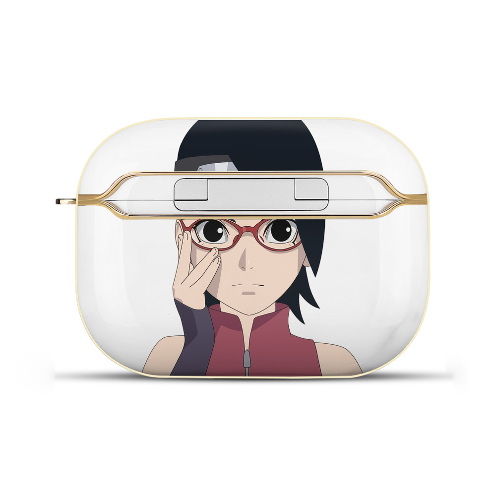 （画像用） NARUTO -ナルト- うちは サラダ Uchiha Sarada 【AirPods Pro用】ハードシェル保護ケース｜耐衝撃・防指紋・カラビナ付き商品仕様