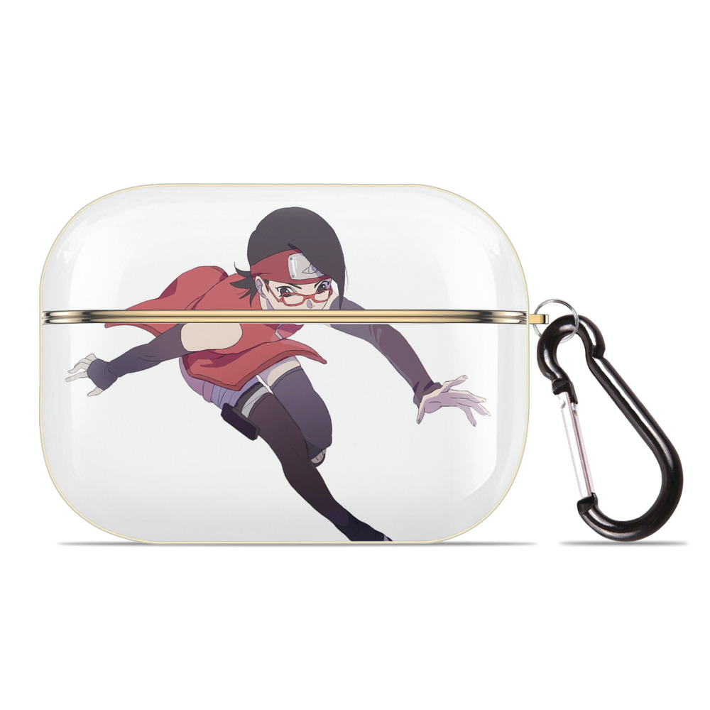 （画像用） NARUTO -ナルト- うちは サラダ Uchiha Sarada 【AirPods Pro用】ハードシェル保護ケース｜耐衝撃・防指紋・カラビナ付き商品仕様