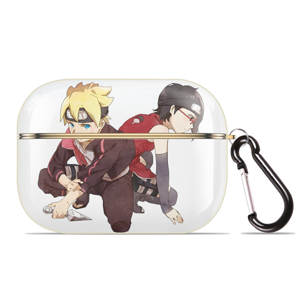 （画像用） NARUTO -ナルト- うちは サラダ Uchiha Sarada 【AirPods Pro用】ハードシェル保護ケース｜耐衝撃・防指紋・カラビナ付き商品仕様