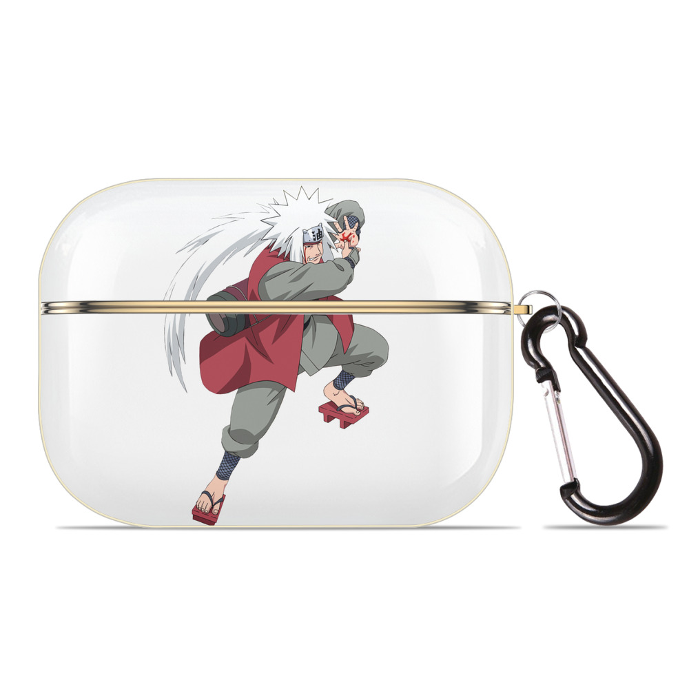 （画像用） NARUTO -ナルト- 自来也（じらいや） Jiraiya 【AirPods Pro用】ハードシェル保護ケース｜耐衝撃・防指紋・カラビナ付き商品仕様