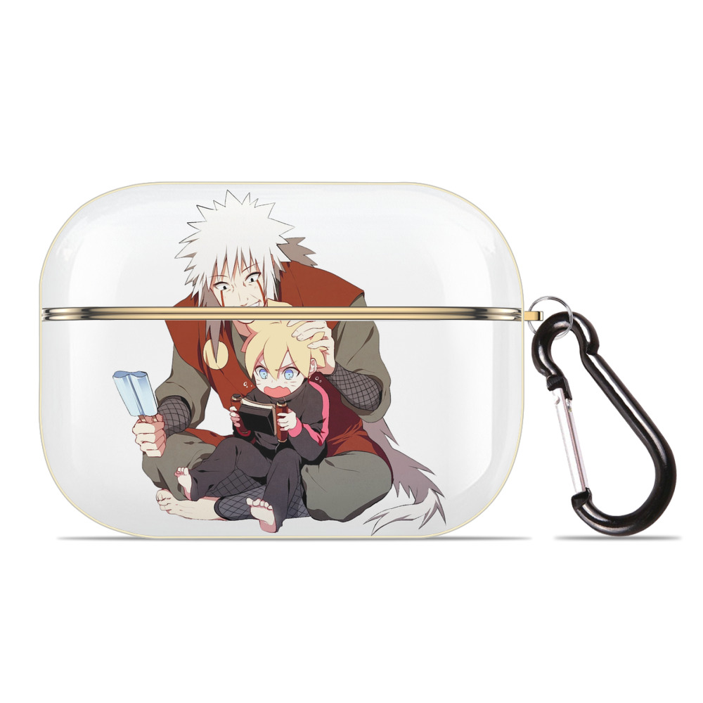 （画像用） NARUTO -ナルト- 自来也（じらいや） Jiraiya 【AirPods Pro用】ハードシェル保護ケース｜耐衝撃・防指紋・カラビナ付き商品仕様