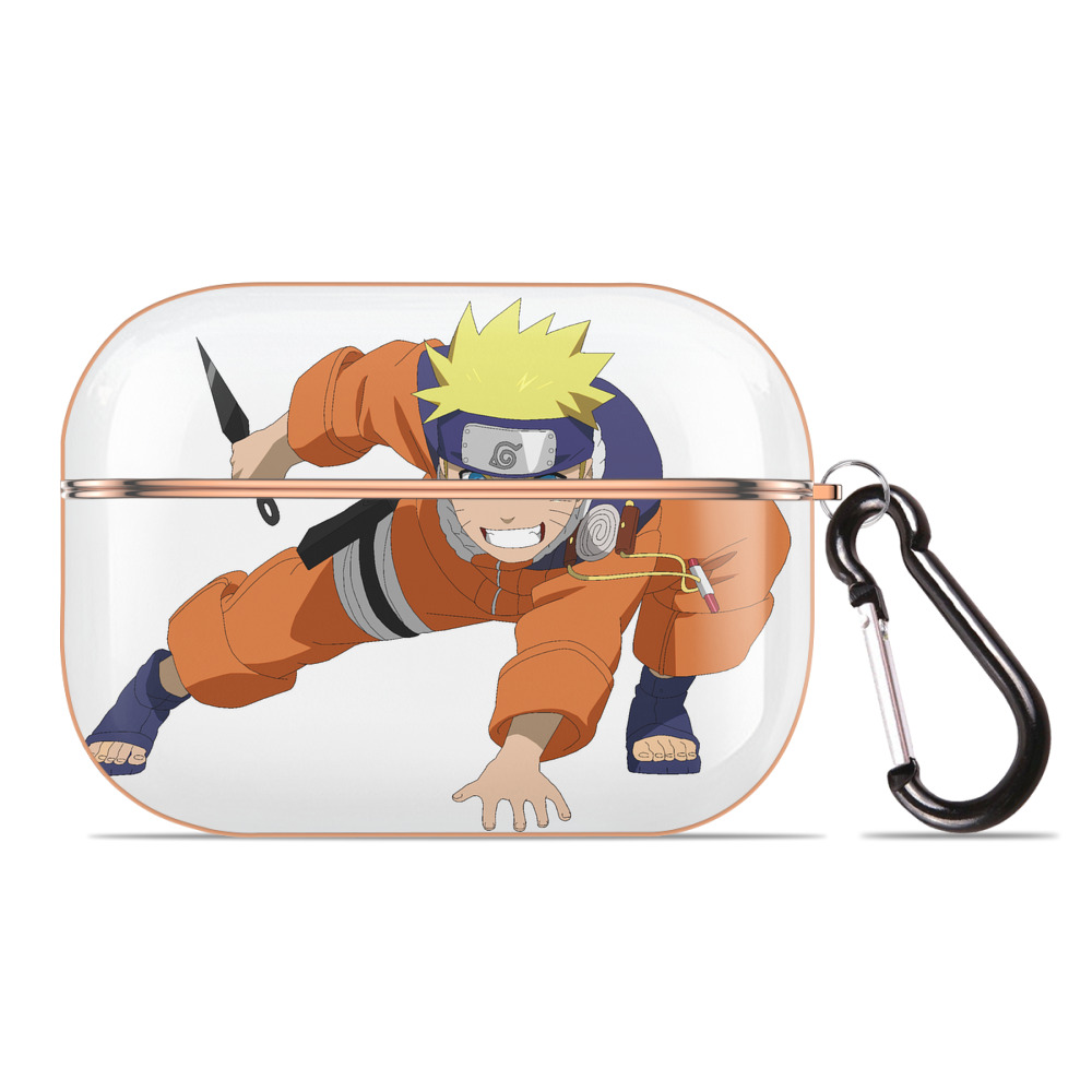 （画像用） NARUTO -ナルト- うずまき ナルト Uzumaki Naruto 【AirPods Pro用】ハードシェル保護ケース｜耐衝撃・防指紋・カラビナ付き商品仕様