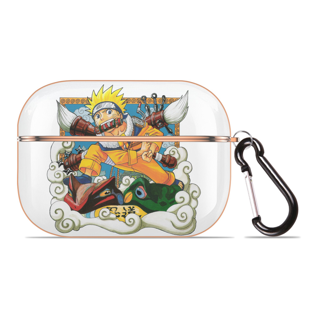 （画像用） NARUTO -ナルト- うずまき ナルト Uzumaki Naruto 【AirPods Pro用】ハードシェル保護ケース｜耐衝撃・防指紋・カラビナ付き商品仕様