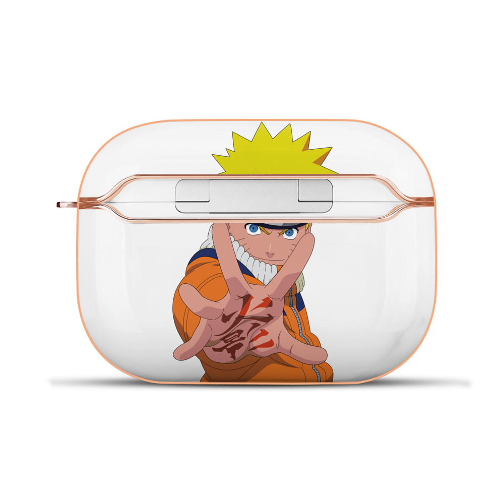 （画像用） NARUTO -ナルト- うずまき ナルト Uzumaki Naruto 【AirPods Pro用】ハードシェル保護ケース｜耐衝撃・防指紋・カラビナ付き商品仕様