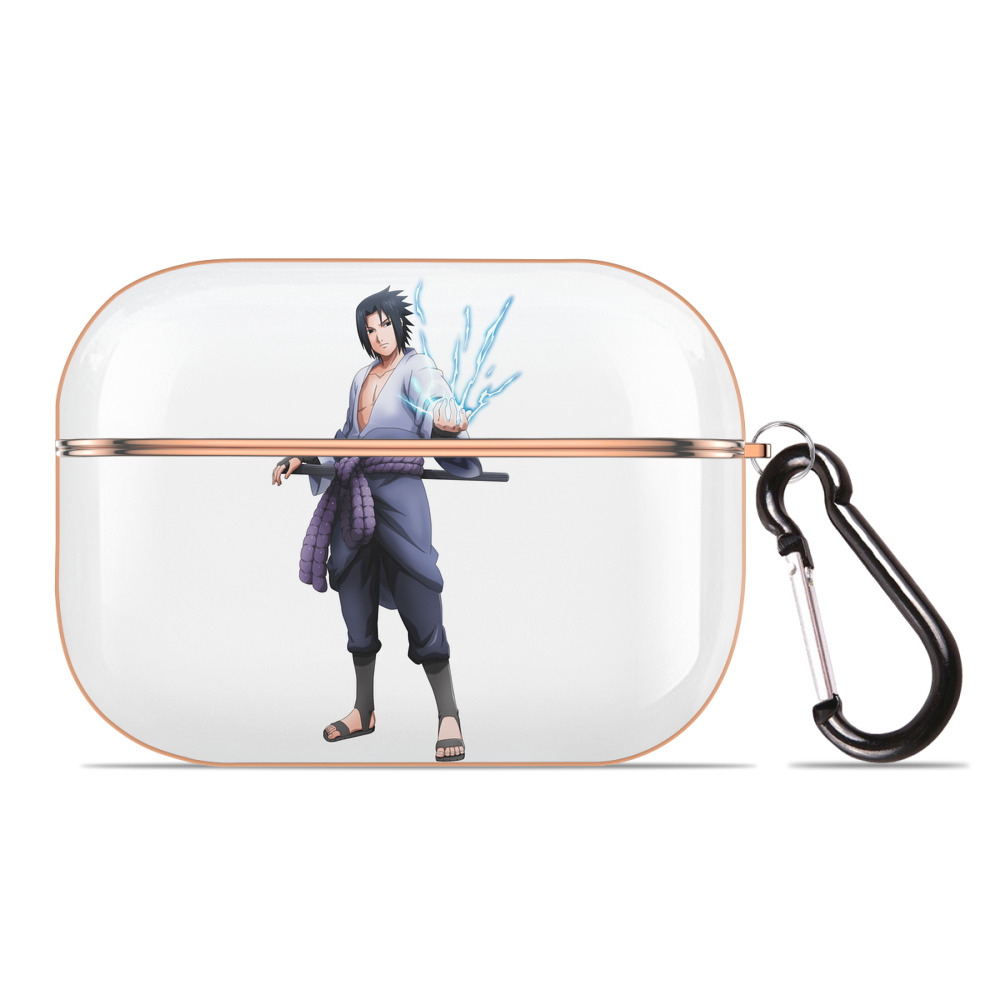 （画像用） NARUTO -ナルト- うちは サスケ Uchiha Sasuke 【AirPods Pro用】ハードシェル保護ケース｜耐衝撃・防指紋・カラビナ付き商品仕様
