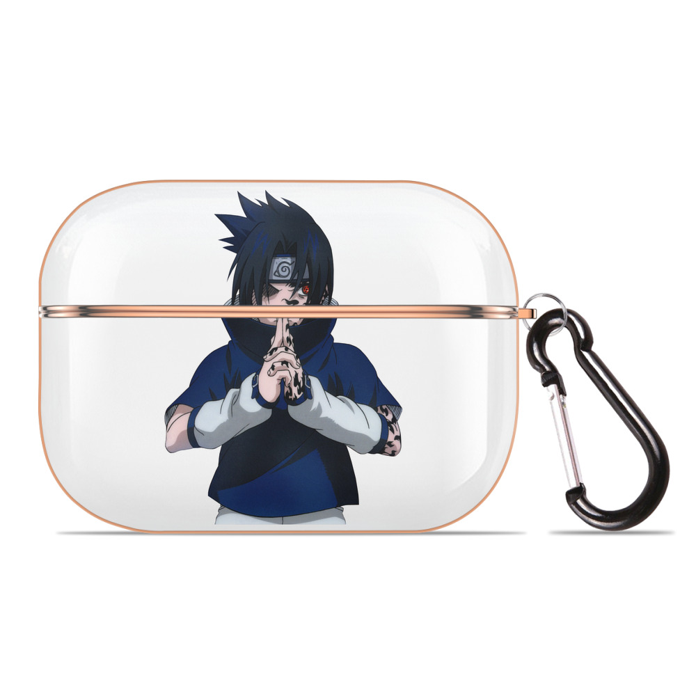 （画像用） NARUTO -ナルト- うちは サスケ Uchiha Sasuke 【AirPods Pro用】ハードシェル保護ケース｜耐衝撃・防指紋・カラビナ付き商品仕様