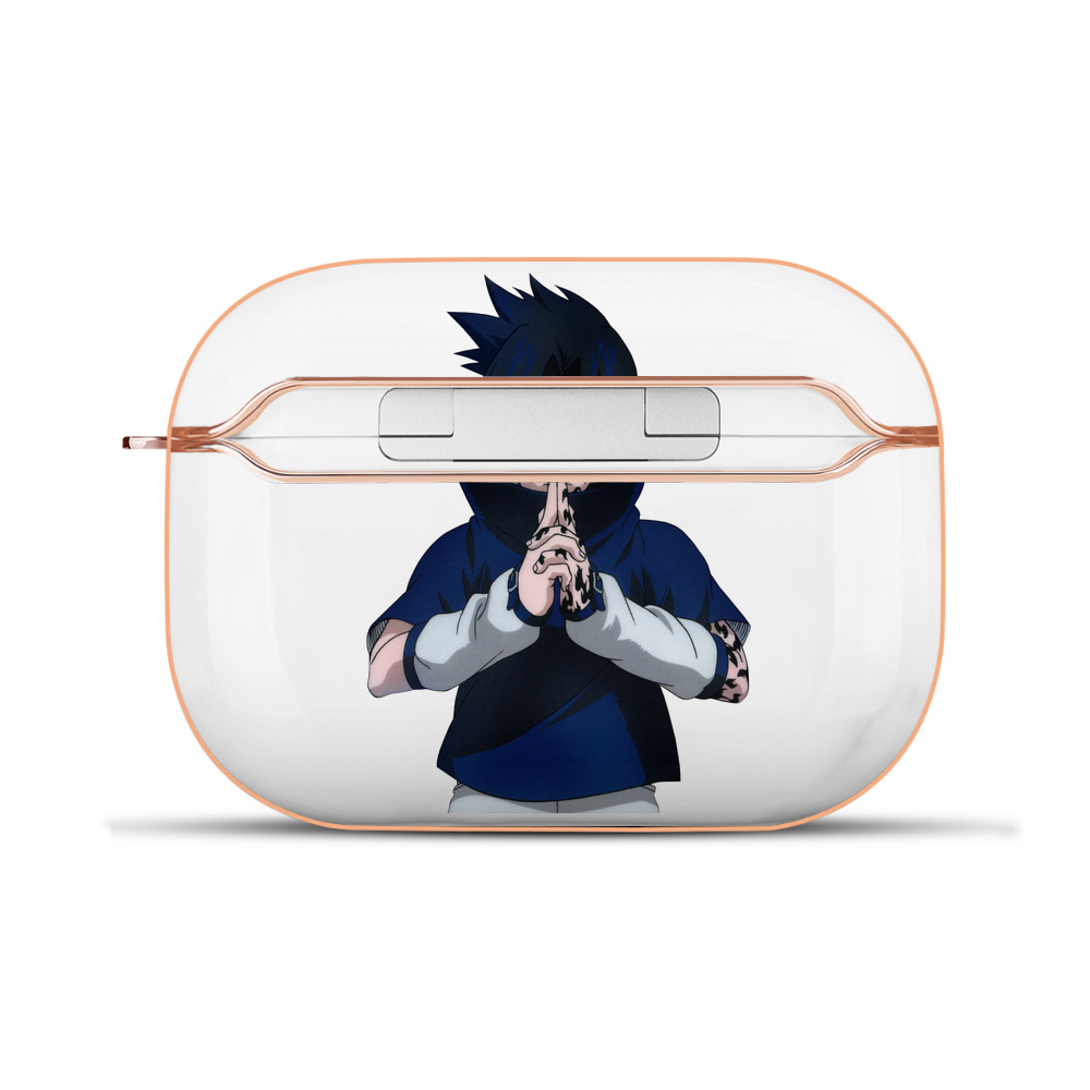 （画像用） NARUTO -ナルト- うちは サスケ Uchiha Sasuke 【AirPods Pro用】ハードシェル保護ケース｜耐衝撃・防指紋・カラビナ付き商品仕様