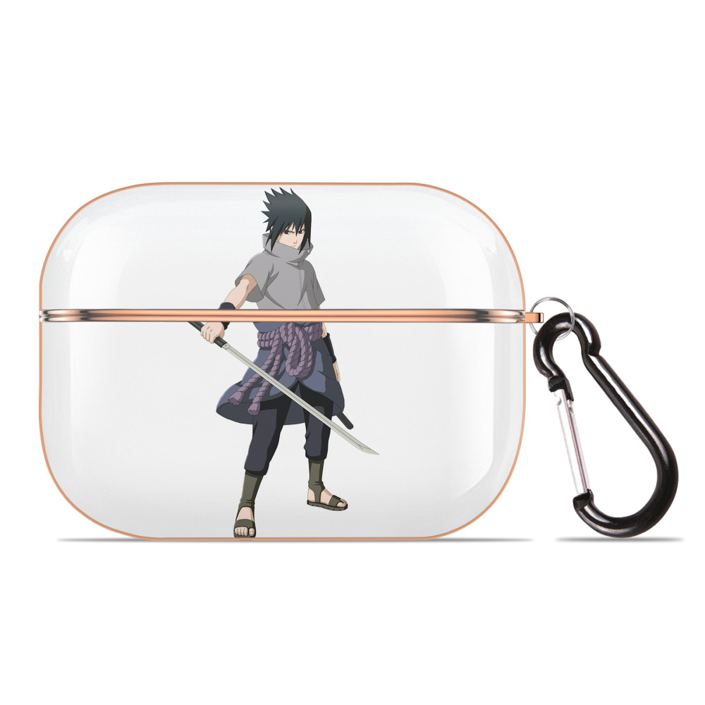 （画像用） NARUTO -ナルト- うちは サスケ Uchiha Sasuke 【AirPods Pro用】ハードシェル保護ケース｜耐衝撃・防指紋・カラビナ付き商品仕様