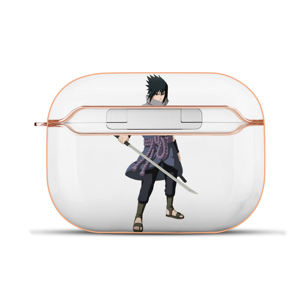 （画像用） NARUTO -ナルト- うちは サスケ Uchiha Sasuke 【AirPods Pro用】ハードシェル保護ケース｜耐衝撃・防指紋・カラビナ付き商品仕様
