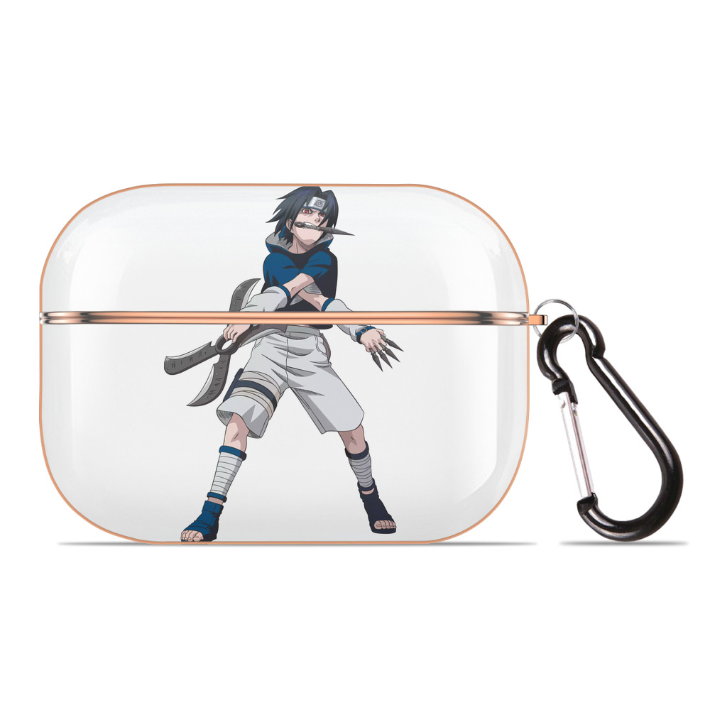 （画像用） NARUTO -ナルト- うちは サスケ Uchiha Sasuke 【AirPods Pro用】ハードシェル保護ケース｜耐衝撃・防指紋・カラビナ付き商品仕様