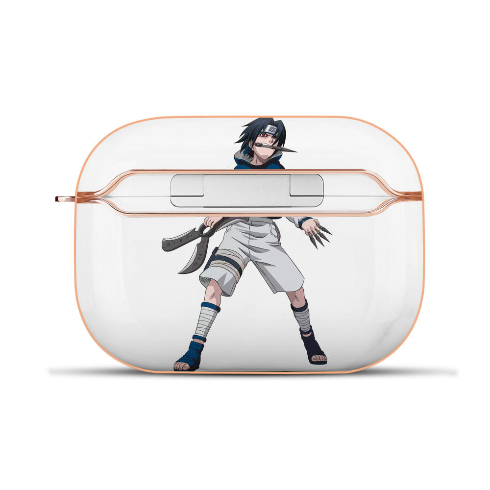 （画像用） NARUTO -ナルト- うちは サスケ Uchiha Sasuke 【AirPods Pro用】ハードシェル保護ケース｜耐衝撃・防指紋・カラビナ付き商品仕様