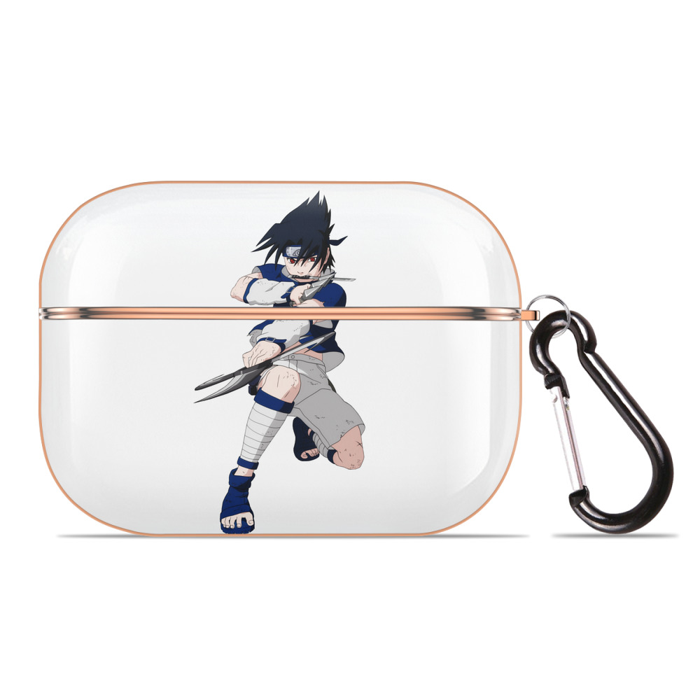 （画像用） NARUTO -ナルト- うちは サスケ Uchiha Sasuke 【AirPods Pro用】ハードシェル保護ケース｜耐衝撃・防指紋・カラビナ付き商品仕様