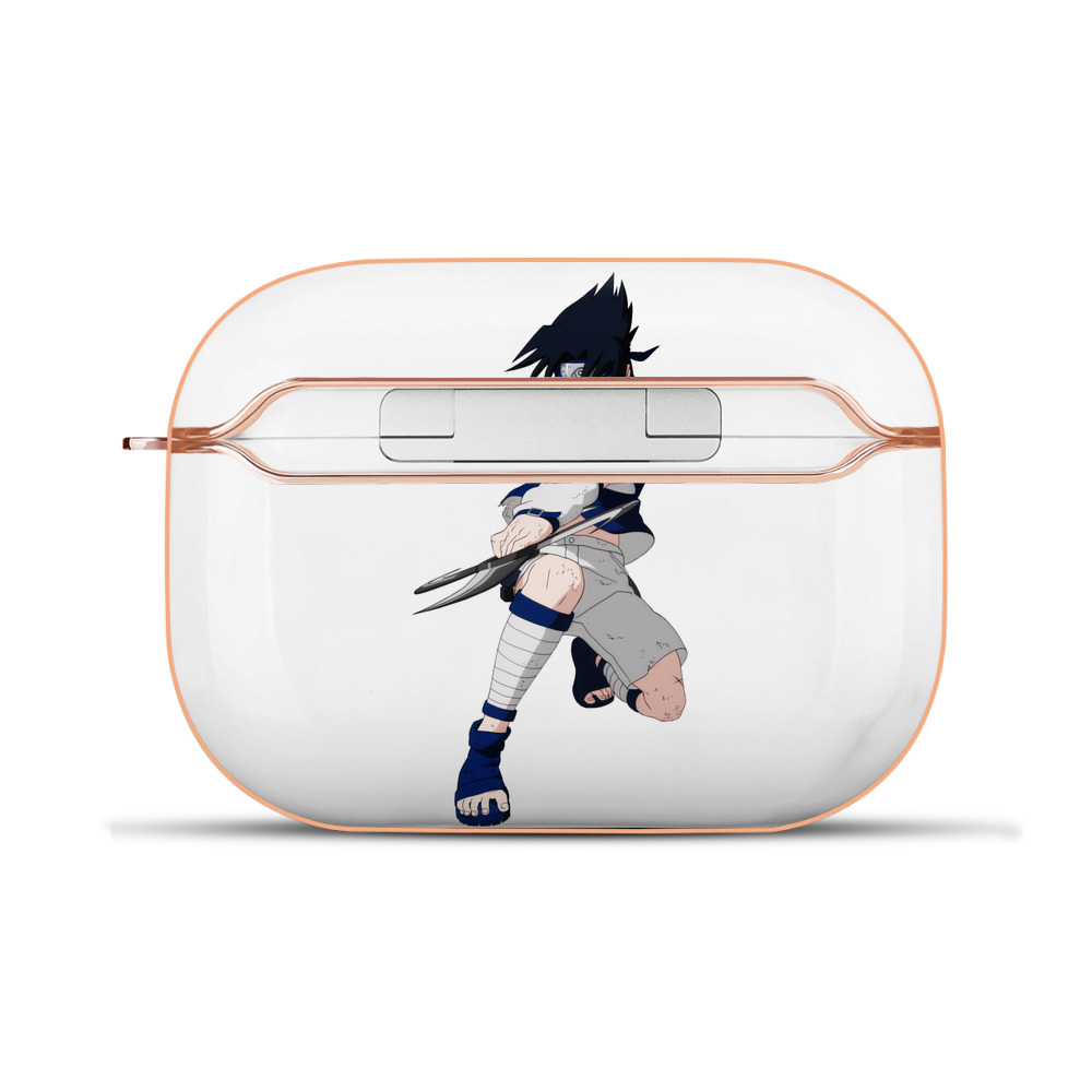 （画像用） NARUTO -ナルト- うちは サスケ Uchiha Sasuke 【AirPods Pro用】ハードシェル保護ケース｜耐衝撃・防指紋・カラビナ付き商品仕様