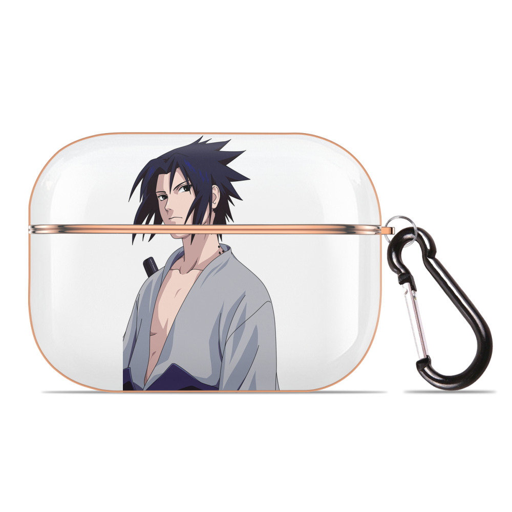 （画像用） NARUTO -ナルト- うちは サスケ Uchiha Sasuke 【AirPods Pro用】ハードシェル保護ケース｜耐衝撃・防指紋・カラビナ付き商品仕様